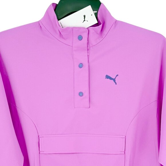 NWT Puma Women's Ripstop Pullover Relaxed Fit Wild Berry Lightweight Jacket Sz M - Picture 4 of 12